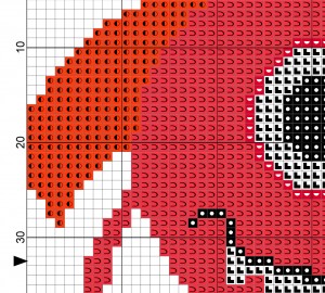 Monster 1 cross stitch pattern  daily cross stitch