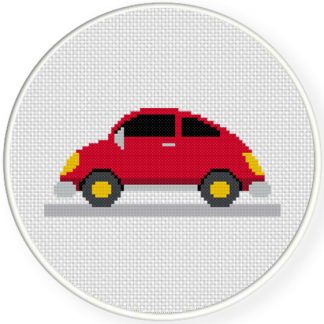 Cute Red Car Cross Stitch Pattern – Daily Cross Stitch