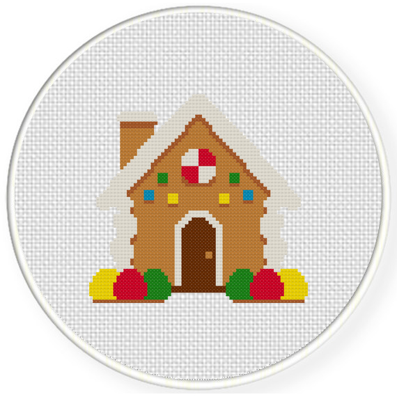 Gingerbread House Cross Stitch Pattern Daily Cross Stitch