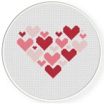 Charts Club Members Only Hearts On Heart Cross Stitch Pattern Daily