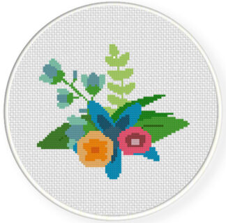 Elegant Flower 1  Cross Stitch Pattern