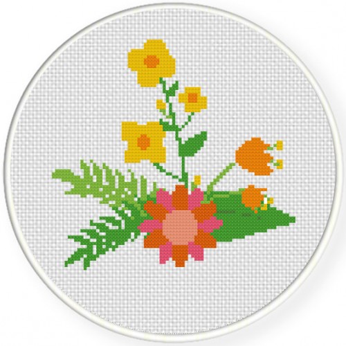 Elegant Flower 3 Cross Stitch Pattern – Daily Cross Stitch