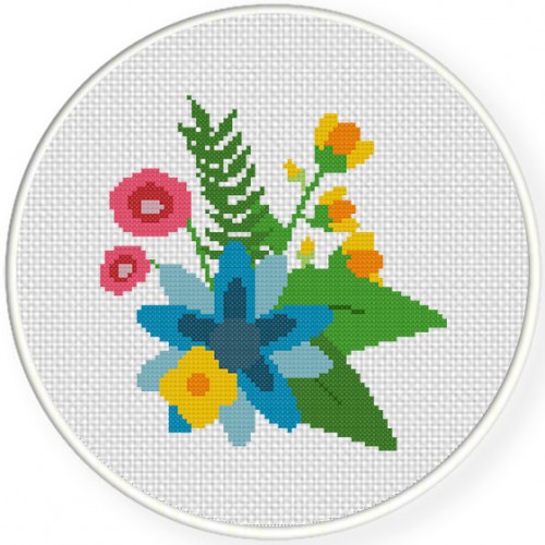 Elegant Flower 4 Cross Stitch Pattern – Daily Cross Stitch