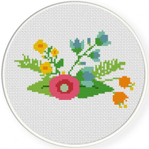 Elegant Flower 5 Cross Stitch Pattern – Daily Cross Stitch
