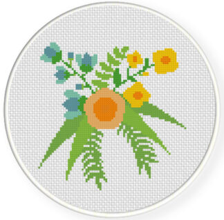 Elegant Flower 6  Cross Stitch Pattern