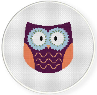 Hippie Owl Cross Stitch Pattern