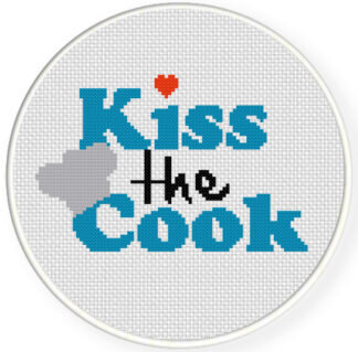 Kiss The Cook  Cross Stitch Pattern