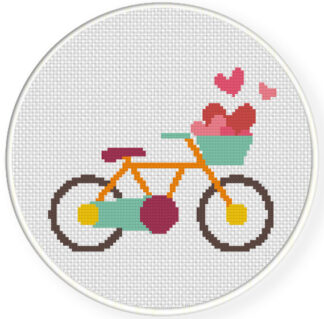 Bike Heart Cross Stitch Pattern