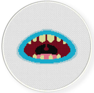 Monster Mouth 2 Cross Stitch Pattern