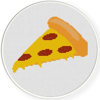 Modern Cross Stitch Embroidery Design fast food 74x75 st. Pizza Cross Stitch Pattern Instant Download PDF food Pizza