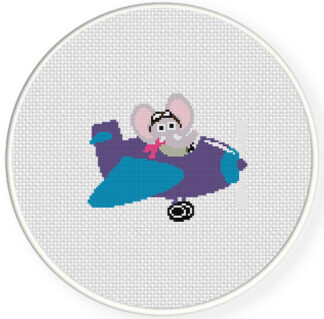Charts Club Members Only: Airplane Elephant Cross Stitch Pattern