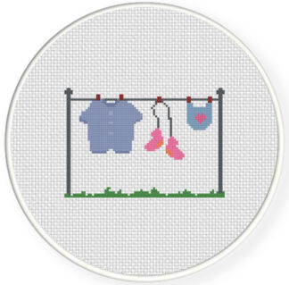 Baby Clothes Cross Stitch Pattern