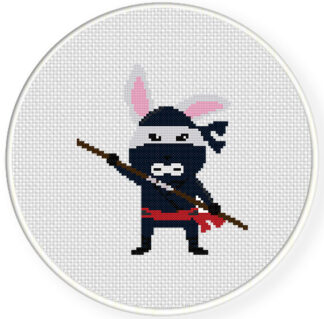 Charts Club Members Only: Bunny Ninja Cross Stitch Pattern