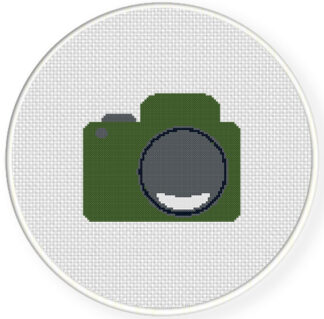 Camera Color Green Cross Stitch Pattern