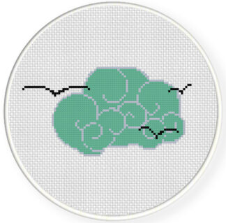 Cloud with Birds Cross Stitch Pattern