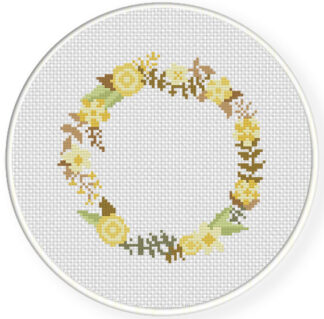 Charts Club Members Only: Floral Wreath Cross Stitch Pattern