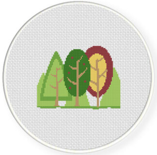 Forest Cross Stitch Pattern