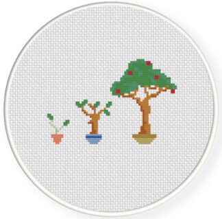 Growing Tree Cross Stitch Pattern