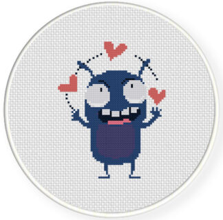 Monster Heart Juggle Cross Stitch Pattern
