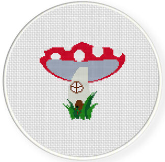 Charts Club Members Only: Mushroom House Cross Stitch Pattern