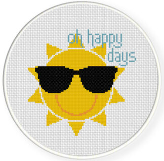 Oh Happy Days Cross Stitch Pattern