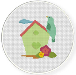 Bird House Cross Stitch Pattern