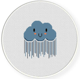 Rain Cloud Cross Stitch Pattern