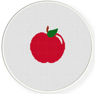 Red Apple Cross Stitch Pattern