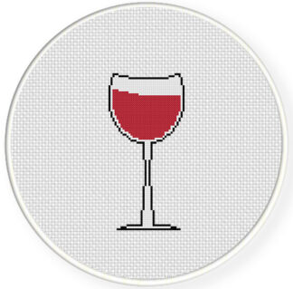 Red Wine Cross Stitch Pattern