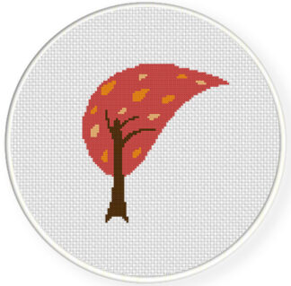 Retro Tree Cross Stitch Pattern