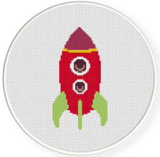 Space Ship Cross Stitch Pattern