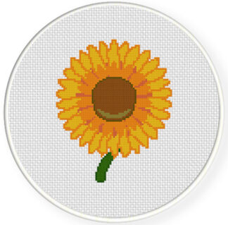 Charts Club Members Only: Sun Flower Cross Stitch Pattern