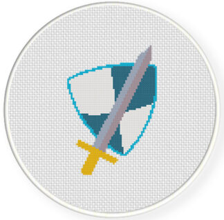 Charts Club Members Only: Sword and Shield Cross Stitch Pattern
