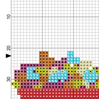 Charts Club Members Only: Teddy Wagon Hearts Cross Stitch Pattern ...