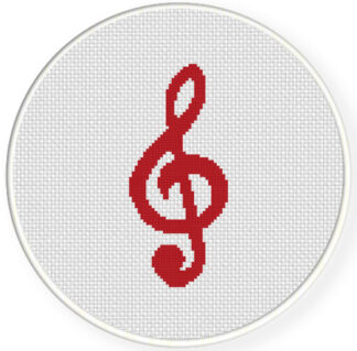 Treble Clef Cross Stitch Pattern