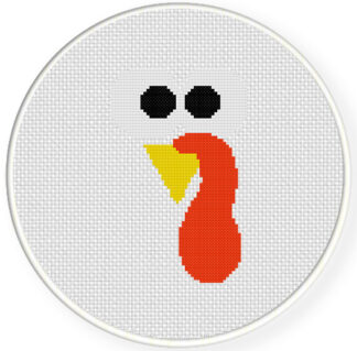 Turkey Face Cross Stitch Pattern