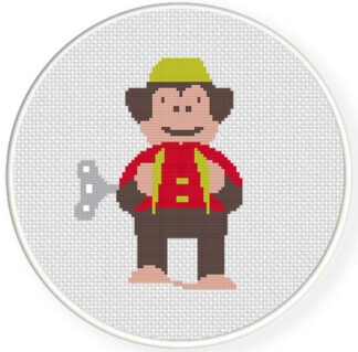 Charts Club Members Only: Wind Up Monkey Cross Stitch Patter