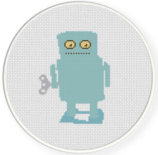 Wind Up Robot Cross Stitch Pattern