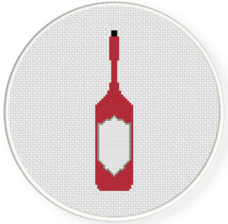 Charts Club Members Only: Wine Bottle Red Cross Stitch Pattern