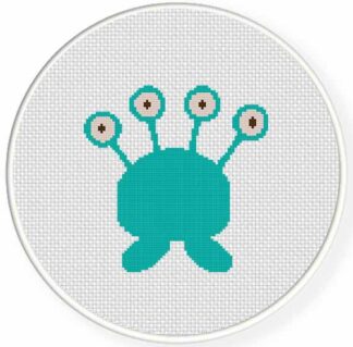 Charts Club Members Only: Alien with Four Eyes Cross Stitch Pattern