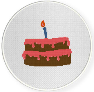 Birthday Cake Cross Stitch Pattern