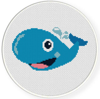 Charts Club Members Only: Blue Whale Cross Stitch Pattern