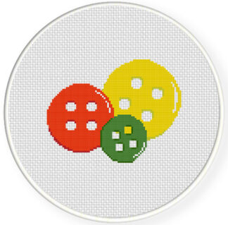 Charts Club Members Only: Buttons Cross Stitch Pattern