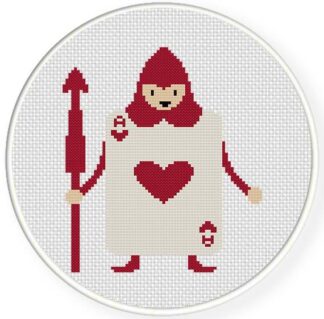 Card Soldier Heart Cross Stitch Pattern