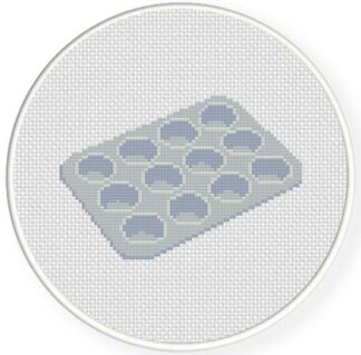 Cupcake Pan Cross Stitch Pattern