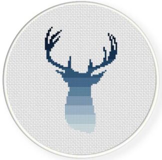 Deer Silhouette Cross Stitch Pattern