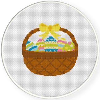 Easter Egg Basket Cross Stitch Pattern – Daily Cross Stitch