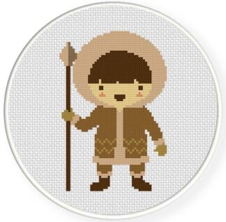 Eskimo Boy Cross Stitch Pattern