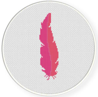 Feather Pink Cross Stitch Pattern