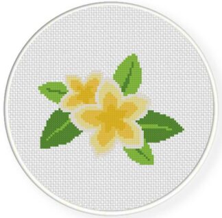 Fragipani Flower Cross Stitch Pattern